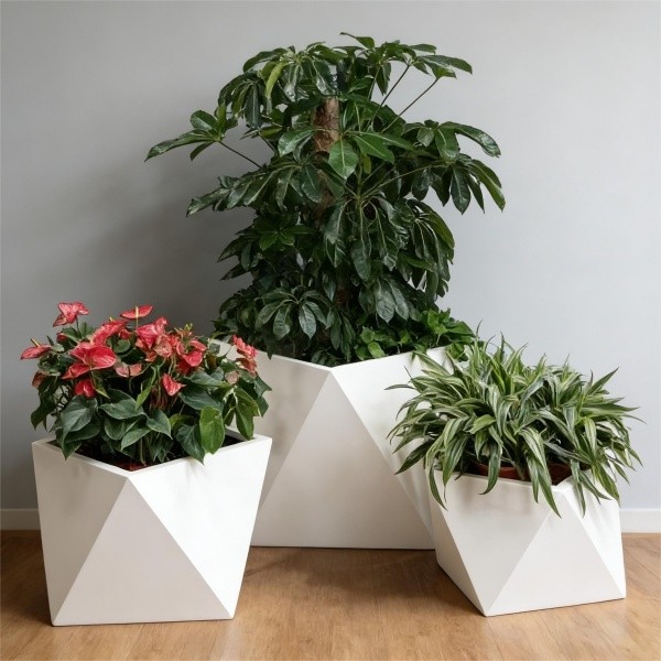 Fiberglass Cube Planters Fiberglass Cube Planters