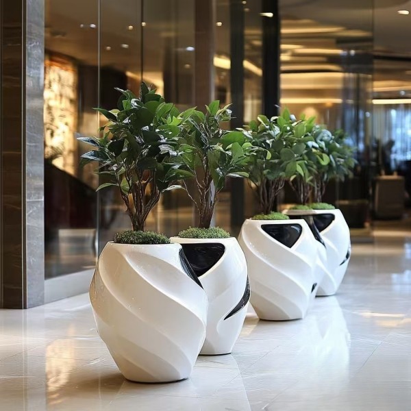 Fiberglass Cube Planters Fiberglass Cube Planters