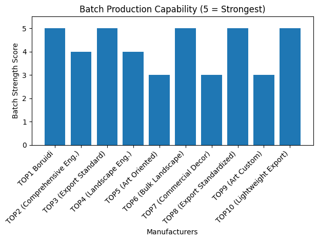 Batch Production Capability Batch Production Capability